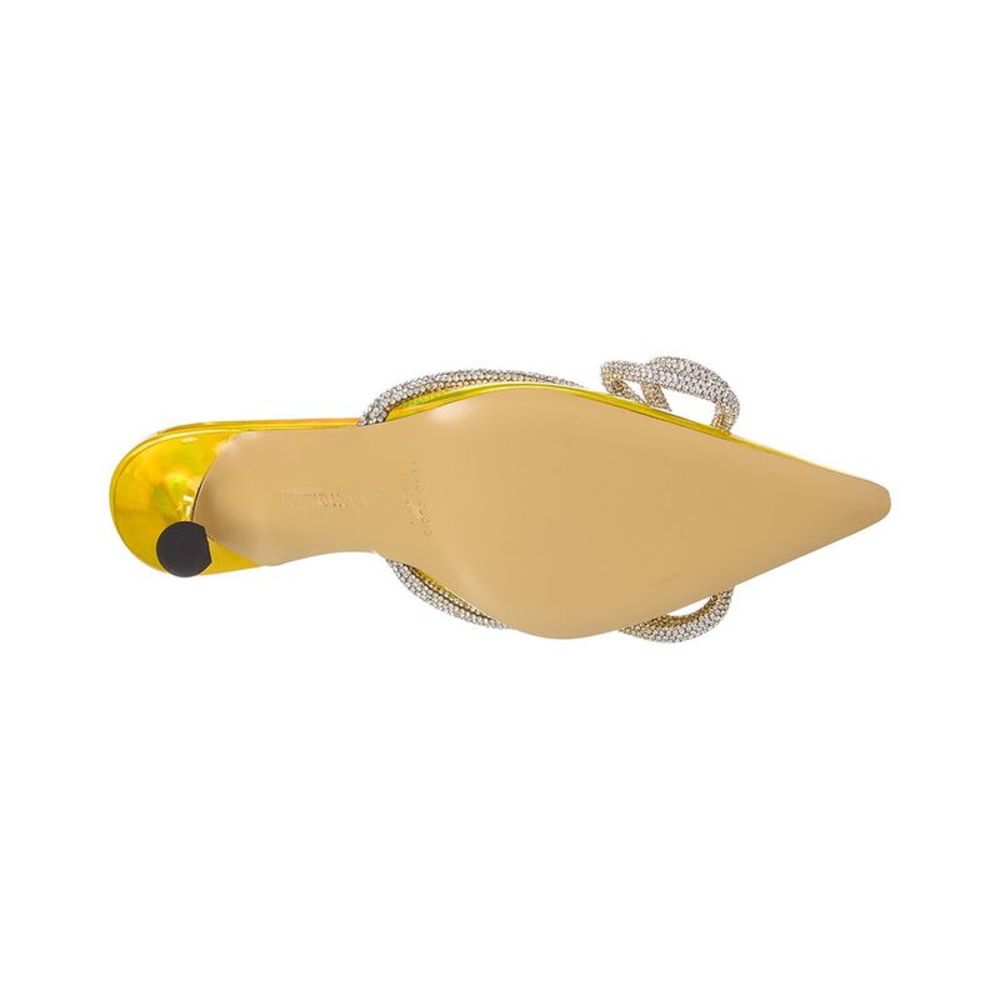 Mach & Mach Double Bow Leather Pump, Yellow - Picture 4 of 5